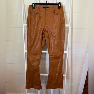Brown leather pants size small